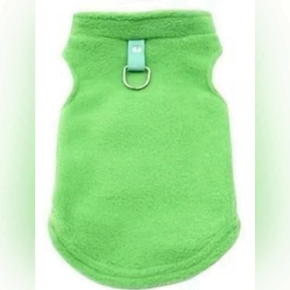 Dog Fleece Sweater Green Large